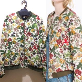 ザラ(ZARA)の花柄ブルゾン(ブルゾン)