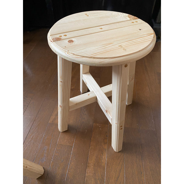 スツール　丸椅子　木製 インテリア/住まい/日用品の椅子/チェア(スツール)の商品写真