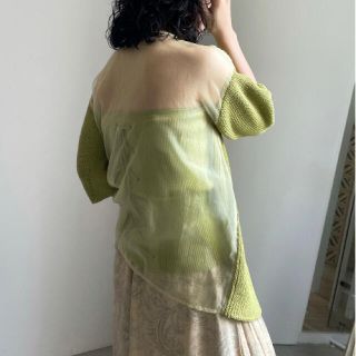 アメリヴィンテージ(Ameri VINTAGE)のameri MEDI BACK SHEER KNIT TOP 半額！ニット(ニット/セーター)