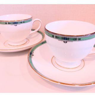 ウェッジウッド(WEDGWOOD)の【新品未使用　ウェッジウッド　2客】カップ＆ソーサー（リー）(食器)