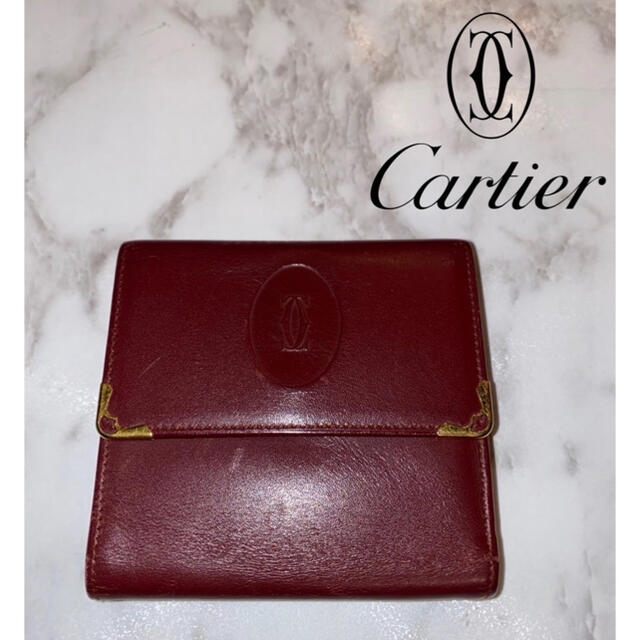 ☆正規品☆ Cartier 折り財布 がま口 高級 金具 ヴィンテージ