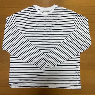 アンユーズド(UNUSED)のystrdy’s tmrrw overdyed border baggy tee(Tシャツ/カットソー(七分/長袖))