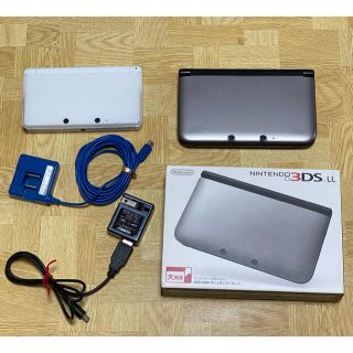 ニンテンドー3DS(ニンテンドー3DS)のNintendo 3DS  LL シルバー/ブラック&3DS  ホワイト セット(携帯用ゲーム機本体)