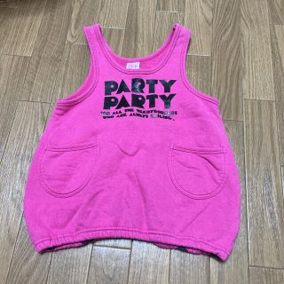 パーティーパーティー(PARTYPARTY)のPARTY PARTY タンクトップ　ピンク　95㎝(Tシャツ/カットソー)