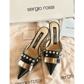 セルジオロッシ(Sergio Rossi)の限定値下☆Sergio Rossiセルジオロッシ☆sr1ビジューミュール♪未使用(ミュール)