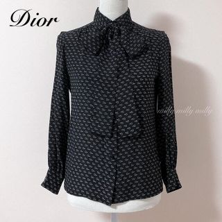 Christian Dior クリスチャンディオール　リボン　ボウタイ　ブラウス