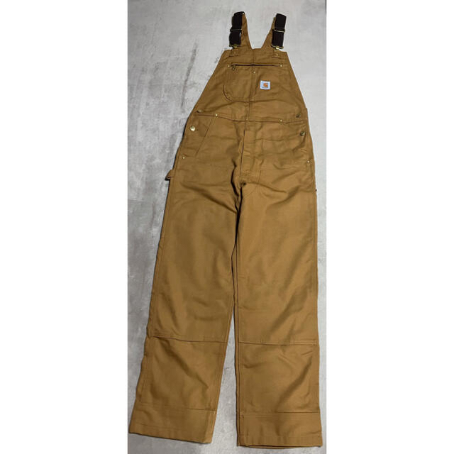 carhartt(カーハート)のCarhartt ワンポイントロゴ  ダブルニーダック地オーバーオール メンズのパンツ(サロペット/オーバーオール)の商品写真