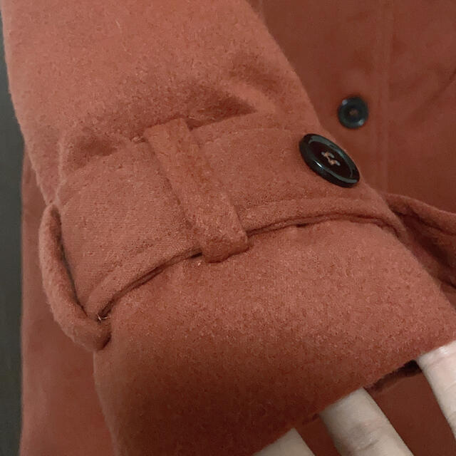 【新品未使用】ロングコートレッド レディースのジャケット/アウター(ロングコート)の商品写真
