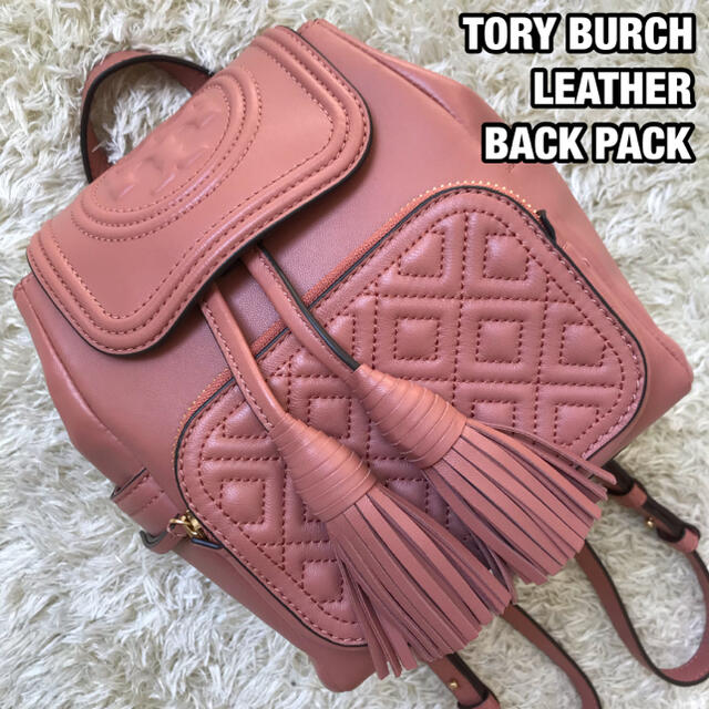 極美品✨TORY BURCH フレミング バックパック レザー タッセル ピンク