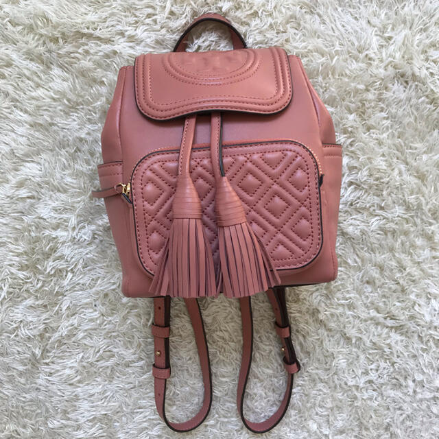 極美品✨TORY BURCH フレミング バックパック レザー タッセル ピンク