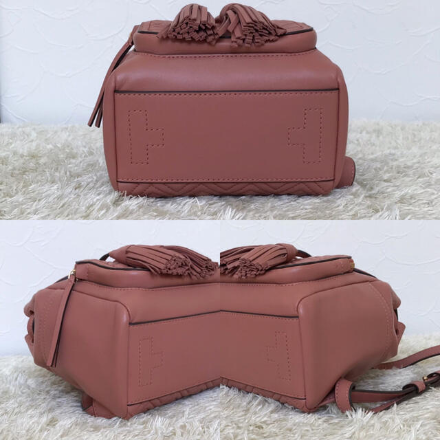 極美品✨TORY BURCH フレミング バックパック レザー タッセル ピンク ...