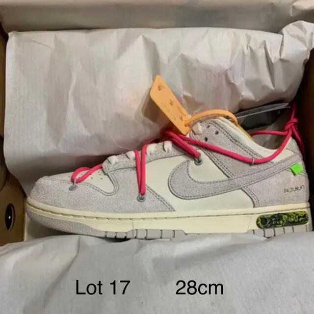 28cm Nike Off White Dunk Low