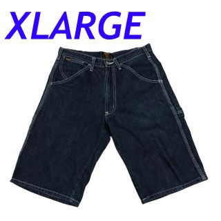 エクストララージ(XLARGE)のエクストララージ　デニムハーフパンツ　ペインターパンツ　ワーク　ショートパンツ(ショートパンツ)