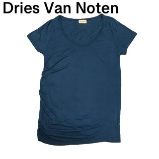 ドリスヴァンノッテン(DRIES VAN NOTEN)のドリスヴァンノッテン　ベルギー製　サイドギャザーデザインTシャツ　カットソー(Tシャツ(半袖/袖なし))