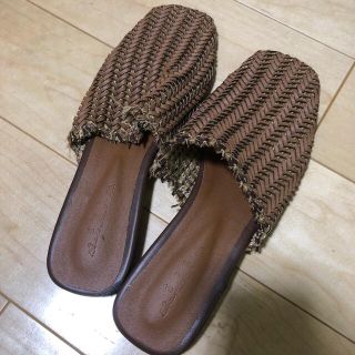 ゴア(goa)の引っ越しセール＊新品未使用＊goa メッシュサンダル＊ぺたんこ＊ブラウン(サンダル)