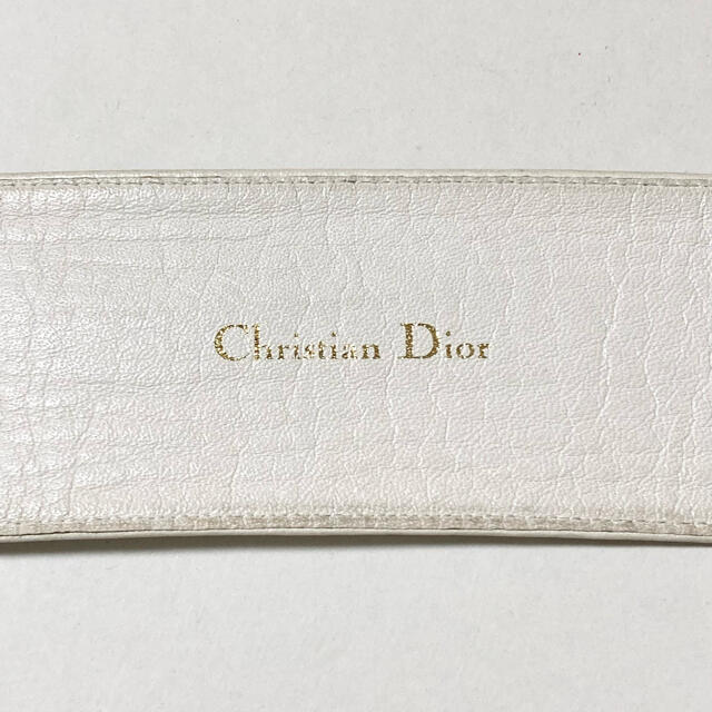 Christian Dior(クリスチャンディオール)のレア　ディオール　ヴィンテージ　サッシュベルト　白 レディースのファッション小物(ベルト)の商品写真
