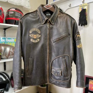 ハーレーダビッドソン(Harley Davidson)の☆ハーレーダビッドソン レディース レザージャケット ブラウン/M（大きめ）(装備/装具)