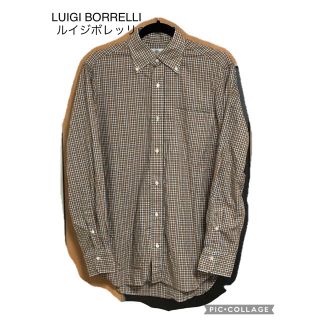 ルイジボレッリ(LUIGI BORRELLI)のLUIGI BORRELLI  ルイジボレッリ チェック　シャツ　S(シャツ)