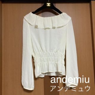 アンデミュウ(Andemiu)の【andemiu】アンデミュウ　シアーブラウス❤️(カットソー(長袖/七分))