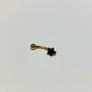 片耳用ボディピアス16G✩ブラックスター✩(ピアス(片耳用))