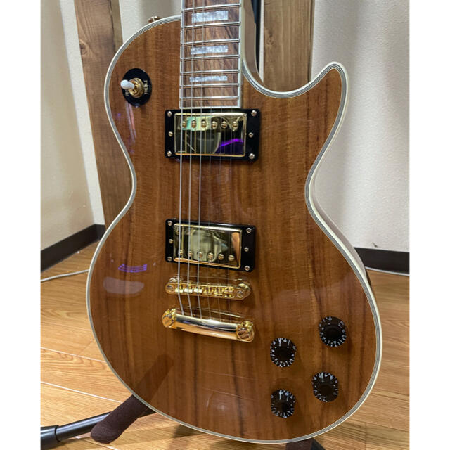 Epiphone(エピフォン)のエピフォンレスポールCustom PRO KOA 【限定モデル 】 楽器のギター(エレキギター)の商品写真