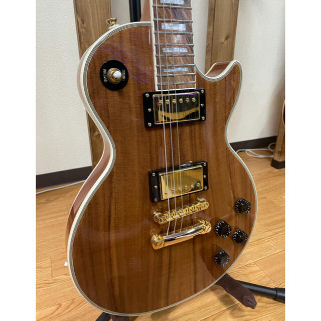 Epiphone(エピフォン)のエピフォンレスポールCustom PRO KOA 【限定モデル 】 楽器のギター(エレキギター)の商品写真