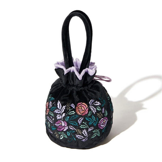 Francfranc(フランフラン)のFrancfranc × ANNA SUI コラボ 巾着バッグ　BLACK レディースのバッグ(ハンドバッグ)の商品写真