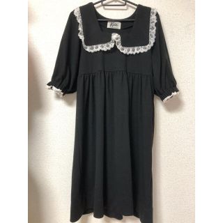 Katie BAD TEA square collar ワンピース