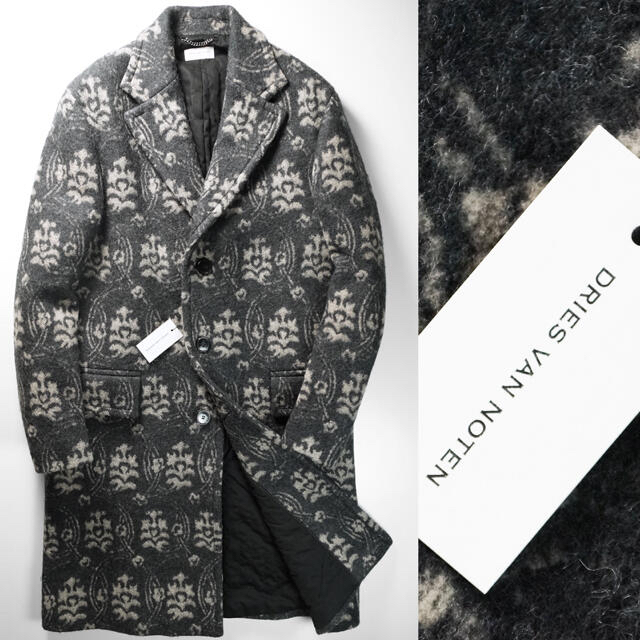 DRIES VAN NOTEN(ドリスヴァンノッテン)の新品税込31.5万ドリスヴァンノッテンジャガードチェスターフィールドコート46 メンズのジャケット/アウター(チェスターコート)の商品写真