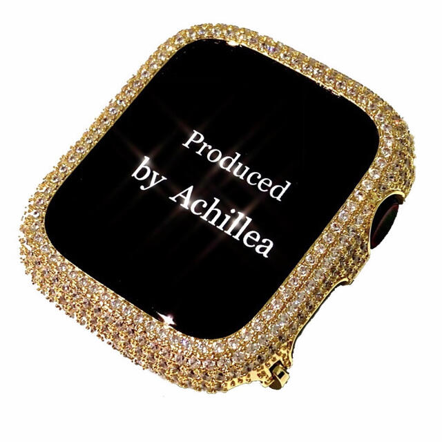 アップルウォッチ用カスタムカバーベルトセット　グランバックル  ゴールドモデル メンズの時計(腕時計(デジタル))の商品写真