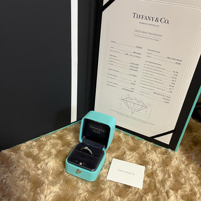 Tiffany ティファニー　Pt950 一粒ダイヤリング　11号アクセサリー