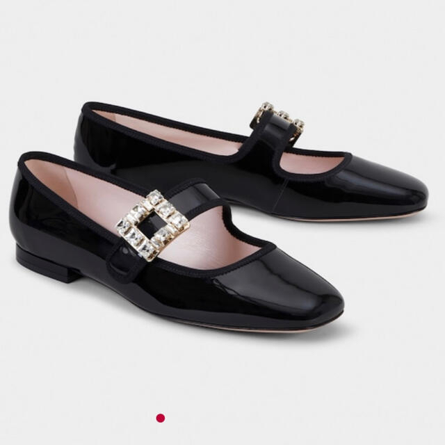 ROGER VIVIER ロジェヴィヴィエ バレエシューズ ビジュー 38.5