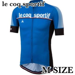 超美品 lecoqsportif 半袖レースジャージ サイクルウェア ブルー(ウエア)