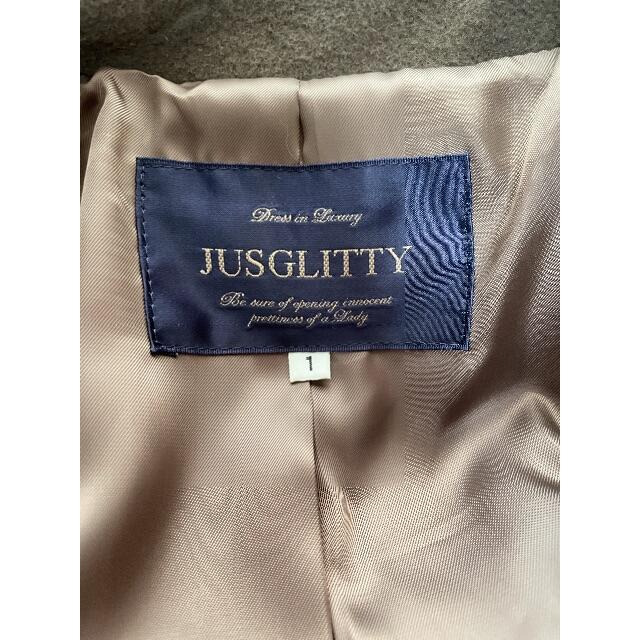JUSGLITTY by のんちゃん's shop|ジャスグリッティーならラクマ - ☆JUSGLITTYファー付きベルテッドコートの通販 日本製即納