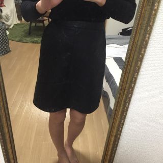 ザラ(ZARA)のZARA フェイクレザー スカート(ひざ丈スカート)