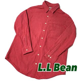 エルエルビーン(L.L.Bean)の【L.L Bean】エルエルビーン ボタンダウンシャツ 赤チャック柄 大きめS(シャツ)