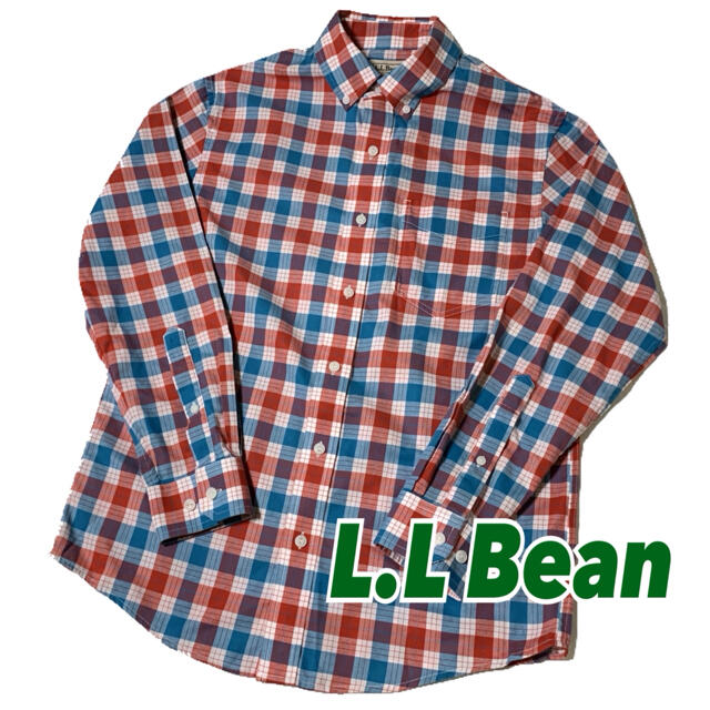 【L.L Bean】エルエルビーン ボタンダウンシャツ 3色ブロックチャック柄