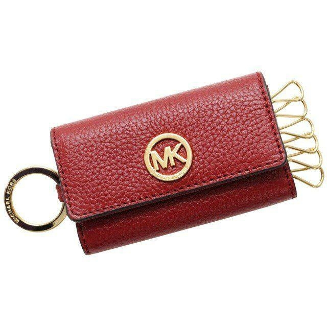 新品☆MICHAEL KORS レッド レザー キーケース