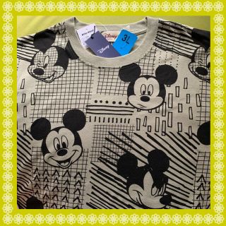 ディズニー(Disney)の【ミッキー】楽しいスケッチブックデザイン総柄❣️プリントTシャツ《3L》(Tシャツ(半袖/袖なし))