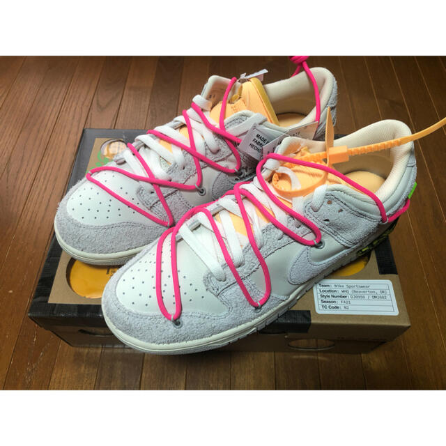 メンズOFF-WHITE × NIKE DUNK LOW The 50 lot17