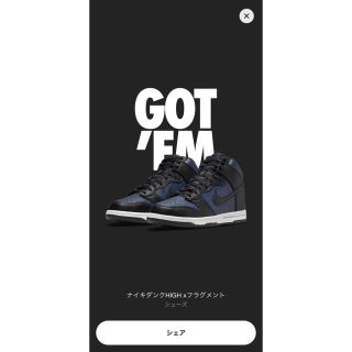 ナイキ(NIKE)のNIKE ダンクHIGH × フラグメント(スニーカー)