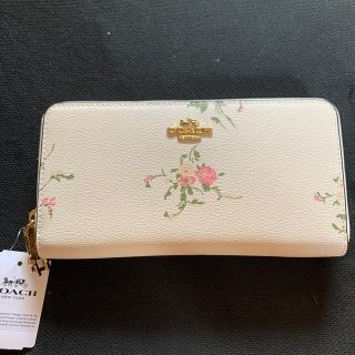 コーチ(COACH)のくまちゃん様専用です最初お値下げレディース長財布　フラワーホワイト系(財布)