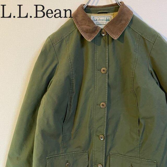 L.L.Bean ハンティングジャケット カバーオール M コットン カーキ