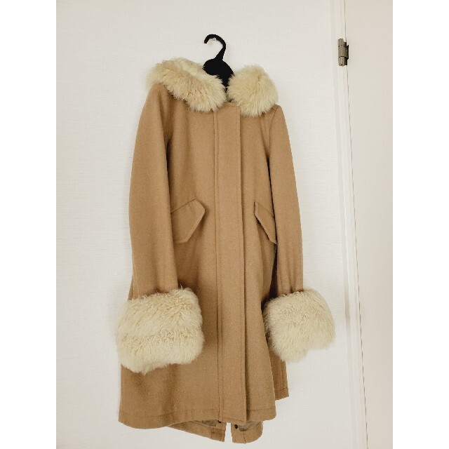 純正限定 Traduire/ノーカラーファーコート www.villademar.com