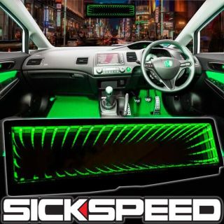 シックスピード　LEDルームミラー　グリーン　緑　バックミラー　USDM　JDM(車内アクセサリ)