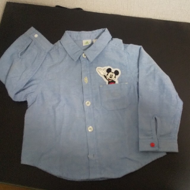 Disney(ディズニー)のミッキーシャツ 80cm キッズ/ベビー/マタニティのベビー服(~85cm)(シャツ/カットソー)の商品写真