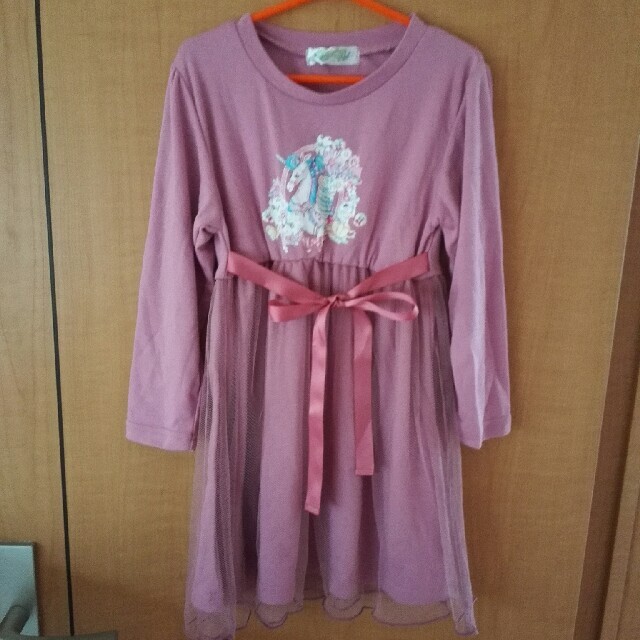 しまむら(シマムラ)のエコネコ　ワンピース　120サイズ キッズ/ベビー/マタニティのキッズ服女の子用(90cm~)(ワンピース)の商品写真