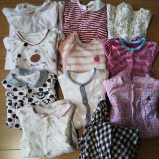 ベビーギャップ(babyGAP)の新生児 秋冬ロンパース まとめ売り 女の子 GAP ベルメゾン 授乳ケープ(ロンパース)