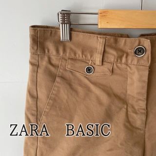 ザラ(ZARA)のザラ　ベーシック　ショートパンツ　ベージュ(ショートパンツ)