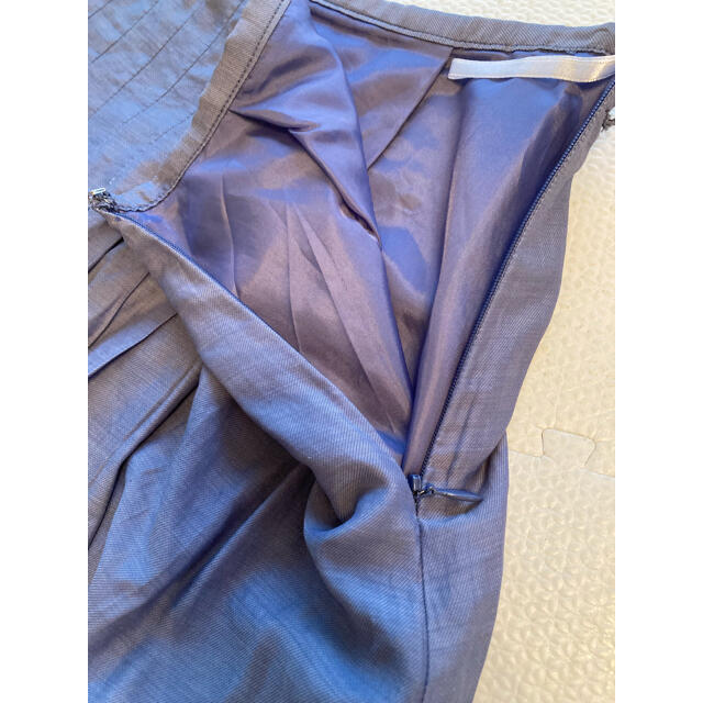 ワールド レディース 膝丈フレアスカート 腰プリーツ レディースのスカート(ひざ丈スカート)の商品写真